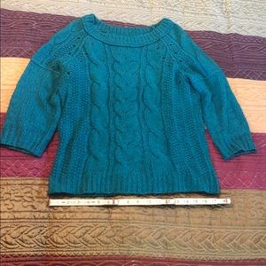 LOFT GREEN SWEATER SZ M